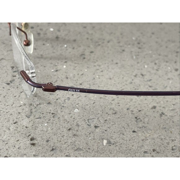 GUESS GU1274 BRN 48-17-140 Stainless Steel Rimless Eyeglasses Frames ONLY Brown main image 11